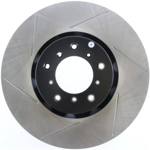 BMW M5 Brake Rotor (1) - Front Right - Stoptech - Slotted Sport - Black - `00-`03