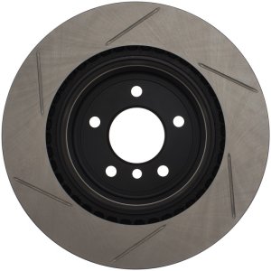 BMW 3 Series Brake Rotor (1) - Rear Left - Stoptech - Slotted - Black - 2006