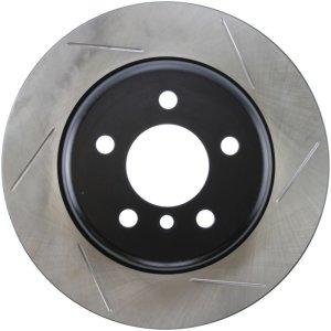 BMW 528 Brake Rotor (1) - Rear Left - Stoptech - Sport Slotted, 1-Piece - Black E-Coated - `11-`15
