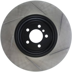 BMW 335i Brake Rotor (1) - Front Right - Stoptech - Slotted Sport - Black - `13-`15