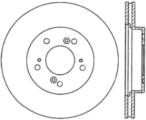 Honda CR-V Brake Rotor (1) - Front Right - Stoptech - Slotted Sport Cryo - `97-`01