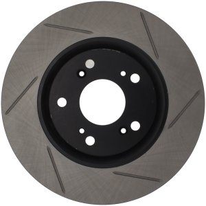 Acura CSX Brake Rotor (1) - Front Left - Stoptech - Slotted Sport - Black - `07-`11