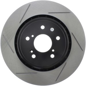 Acura TLX Brake Rotor (1) - Front Right - Stoptech - Slotted Sport - Black - `15-`20