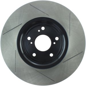 Acura ILX Brake Rotor (1) - Front Right - Stoptech - Sport Slotted - Black - `17-`19