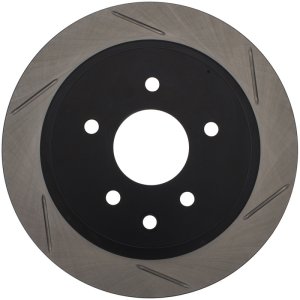 Nissan Juke Brake Rotor (1) - Rear Left - Stoptech - Slotted Sport - Black E-Coated - `14-`18
