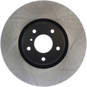 Infiniti G37 Brake Rotor (1) - Front Left - Stoptech - Slotted Sport - Black E-Coated - `08-`13