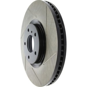 Infiniti G37 Brake Rotor (1) - Front Left - Stoptech - Slotted Sport - Black E-Coated - `08-`13