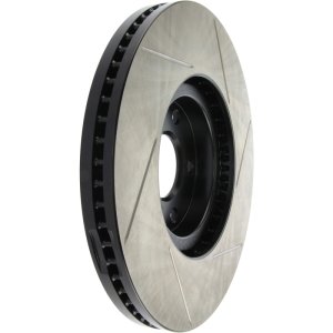 Infiniti G37 Brake Rotor (1) - Front Right - Stoptech - Slotted Sport - Black - `08-`13