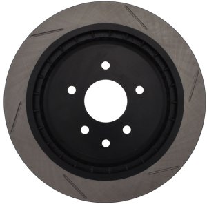 Infiniti G37 Brake Rotor (1) - Rear Left - Stoptech - Slotted Sport - Black - `08-`13