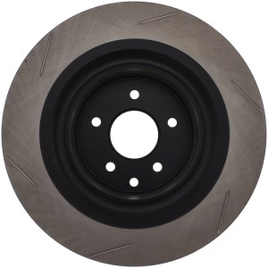 Infiniti G37 Brake Rotor (1) - Rear Left - Stoptech - Slotted Sport - Black - `08-`13