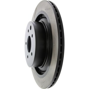 Infiniti G37 Brake Rotor (1) - Rear Right - Stoptech - Slotted - Black - `08-`13