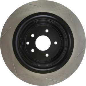Nissan 370Z Brake Rotor (1) - Rear Right - Stoptech - Slotted - Black - `09-`19