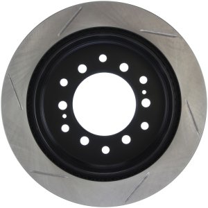 Toyota 4Runner Brake Rotor (1) - Left Rear - Stoptech - Slotted Sport - Black - `03-`09