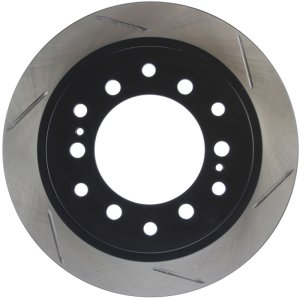 Toyota Sequoia Brake Rotor (1) - Left Rear - Stoptech - Slotted Sport - Black - `01-`07