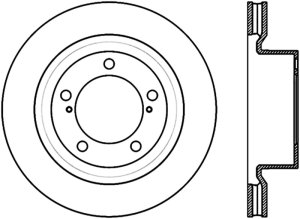 Toyota Land Cruiser Brake Rotor (1) - Front Right - Stoptech - Slotted Sport + Cryogenic Treatment - Black - `16-`19