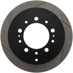 Toyota Land Cruiser Brake Rotor (1) - Rear Right - Stoptech - Slotted - Black - `08-`19