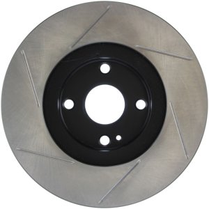 Mazda Miata Brake Rotor (1) - Front Left - Stoptech - Slotted Sport - Black - `01-`05