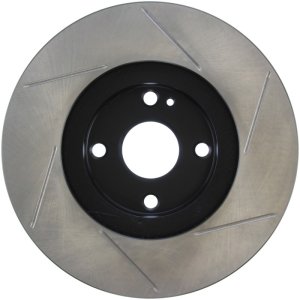 Mazda Miata Brake Rotor (1) - Front Right - Stoptech - Slotted - Black - `01-`05