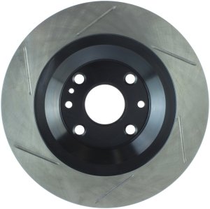 Mazda Miata Brake Rotor (1) - Rear Left - Stoptech - Slotted Sport - Black - `01-`05 Mazda Miata Brake Rotor (1) - Rear Left - Stoptech - Slotted Sport - Black - `01-`05