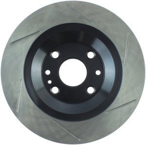 Mazda Miata Brake Rotor (1) - Rear Right - Stoptech - Slotted Sport - Black - `01-`05