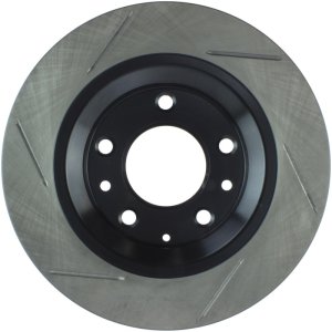 Mazda 626 Brake Rotor (1) - Rear Left - Stoptech - Slotted Sport - Black - `98-`02 Mazda 626 Brake Rotor (1) - Rear Left - Stoptech - Slotted Sport - Black - `98-`02