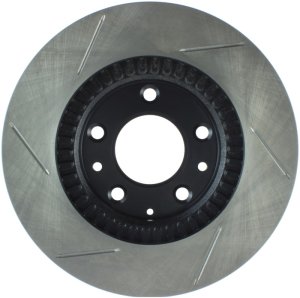 Mazda MX-5 Brake Rotor (1) - Front Left - Stoptech - Slotted Sport - Black - `10-`15