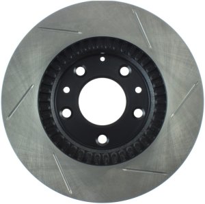 Mazda MX-5 Brake Rotor (1) - Front Right - Stoptech - Slotted Sport - Black - `10-`15