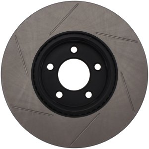 Mazda 3 Brake Rotor (1) - Front Right - Stoptech - Slotted Sport - Black - `07-`13