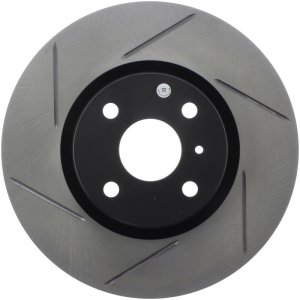 Mazda MX-5 Brake Rotor (1) - Front Right - Stoptech - Slotted Sport - Black - `16-`18 Mazda MX-5 Brake Rotor (1) - Front Right - Stoptech - Slotted Sport - Black - `16-`18
