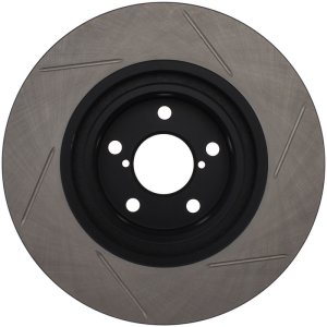 Subaru XV Crosstrek Brake Rotor (1) - Front Right - Stoptech - Slotted Sport - Black - `16-`17