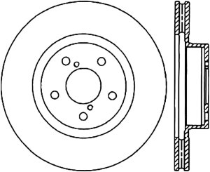 Subaru WRX STI Brake Rotor (1) - Front Left - Stoptech - Slotted Cryo - Black - `13-`17 Subaru WRX STI Brake Rotor (1) - Front Left - Stoptech - Slotted Cryo - Black - `13-`17