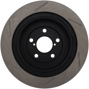 Subaru Legacy Brake Rotor (1) - Rear Right - Stoptech - Slotted Sport - Black E-Coated - `05-`09