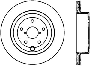 Subaru WRX STI Brake Rotor (1) - Rear Right - Stoptech - Sport Slotted Cryo - Black - `13-`17 Subaru WRX STI Brake Rotor (1) - Rear Right - Stoptech - Sport Slotted Cryo - Black - `13-`17