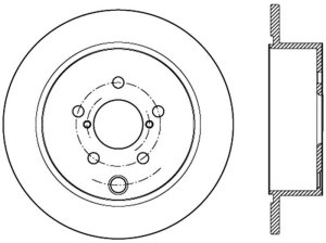 Subaru XV Crosstrek Brake Rotor (1) - Rear Left - Stoptech - Slotted - `16-`19