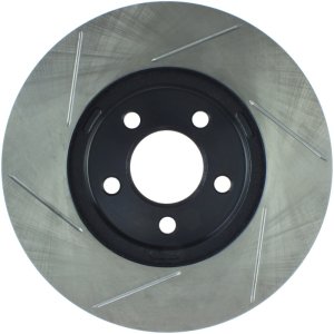 Ford Crown Victoria Brake Rotor (1) - Front Left - Stoptech - Slotted Sport - Black - `03-`11