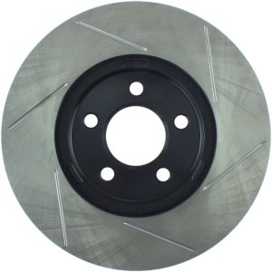 Ford Crown Victoria Brake Rotor (1) - Front Right - Stoptech - Slotted Sport - Black - `03-`11