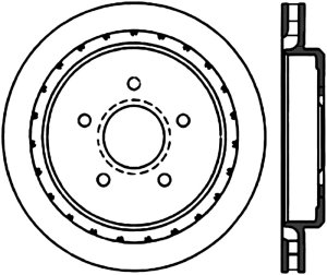 Chevrolet Corvette Brake Rotor (1) - Rear Right - Stoptech - Sport Slotted Cryo - Black - `97-`13 Chevrolet Corvette Brake Rotor (1) - Rear Right - Stoptech - Sport Slotted Cryo - Black - `97-`13