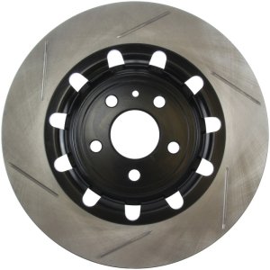 Ford Explorer Brake Rotor (1) - Front Left - Stoptech - Slotted Sport Rotor with Black E-Coating - Black - `13-`19