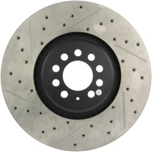 Volkswagen Golf Brake Rotor (1) - Front Right - Stoptech - Slotted & Drilled Sport - Black - 2004 Volkswagen Golf Brake Rotor (1) - Front Right - Stoptech - Slotted & Drilled Sport - Black - 2004