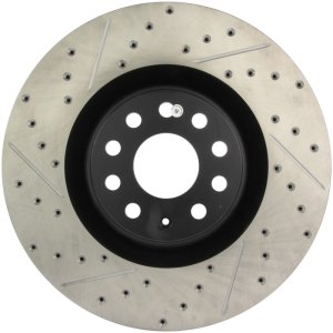 Volkswagen R32 Brake Rotor (1) - Front Right - Stoptech - Slotted & Drilled - 2008 Volkswagen R32 Brake Rotor (1) - Front Right - Stoptech - Slotted & Drilled - 2008