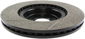 Audi A5 Brake Rotor (1) - Front Left - Stoptech - Slotted & Drilled - Black - `16-`17 Audi A5 Brake Rotor (1) - Front Left - Stoptech - Slotted & Drilled - Black - `16-`17
