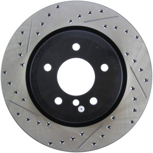 BMW 3 Series Brake Rotor (1) - Rear Right - Stoptech - Slotted & Drilled - Black - 2006 BMW 3 Series Brake Rotor (1) - Rear Right - Stoptech - Slotted & Drilled - Black - 2006
