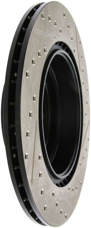 BMW 3 Series Brake Rotor (1) - Rear Right - Stoptech - Slotted & Drilled - Black - 2006 BMW 3 Series Brake Rotor (1) - Rear Right - Stoptech - Slotted & Drilled - Black - 2006