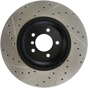 BMW 3 Series Brake Rotor (1) - Front Left - Stoptech - Slotted & Drilled - Black - `09-`11 BMW 3 Series Brake Rotor (1) - Front Left - Stoptech - Slotted & Drilled - Black - `09-`11