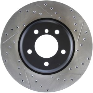 BMW 3 Series Brake Rotor (1) - Front Left - Stoptech - Slotted & Drilled - Black - 2013 BMW 3 Series Brake Rotor (1) - Front Left - Stoptech - Slotted & Drilled - Black - 2013