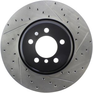 BMW ActiveHybrid 3 Brake Rotor (1) - Rear Left - Stoptech - Drilled & Slotted - Black - `13-`15 BMW ActiveHybrid 3 Brake Rotor (1) - Rear Left - Stoptech - Drilled & Slotted - Black - `13-`15