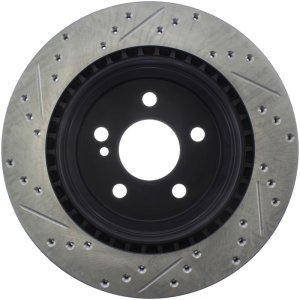 Mercedes-Benz GLK300 Brake Rotors (2) - Rear Left - Stoptech - Slotted & Drilled - Black - `08-`13