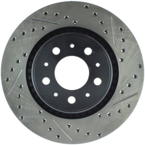 Volvo C70 Brake Rotor (1) - Front Left - Stoptech - Slotted & Drilled - Black E-Coated - `98-`04 Volvo C70 Brake Rotor (1) - Front Left - Stoptech - Slotted & Drilled - Black E-Coated - `98-`04