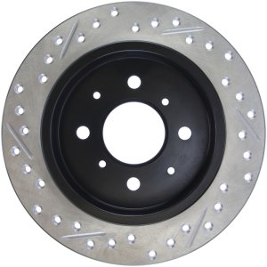 Acura Integra Brake Rotor (1) - Left Rear - Stoptech - Drilled/Slotted - `97-`01