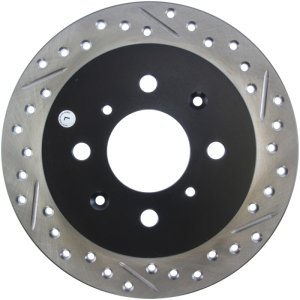 Acura Integra Brake Rotor (1) - Left Rear - Stoptech - Drilled/Slotted - `97-`01